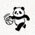 熊猫体育官方网站Logo - 一只可爱的熊猫手持足球